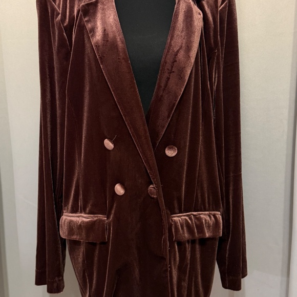 Maurices Velvet Brown Rum Blazer - Picture 1 of 3